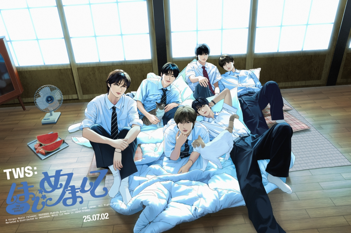 TWS, 日 데뷔 싱글 첫 번째 오피셜 포토 공개…학창시절의 반짝이는 여름날 담아