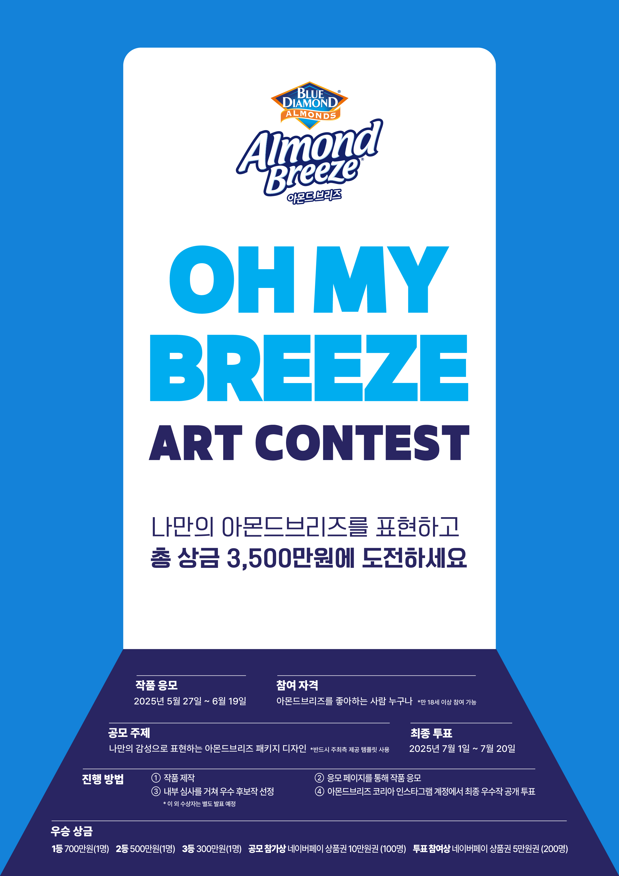 아몬드브리즈, 총상금 3,500만 원 ‘오마이브리즈 아트 콘테스트’ 디자인 공모전 개최