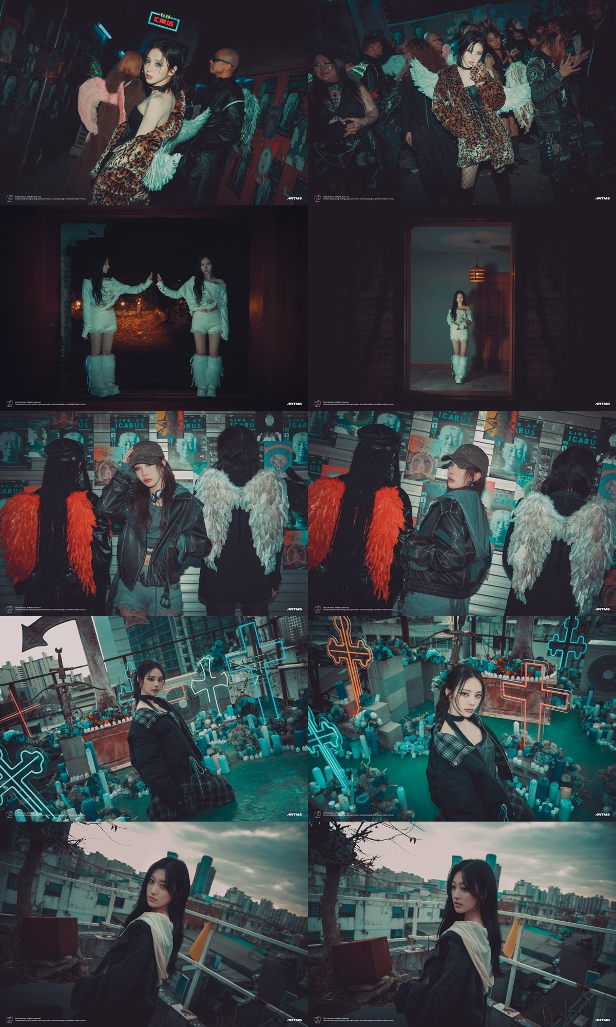 아르테미스의 압도적 무드…‘클럽 이카루스’ 개인 컷 시선 집중