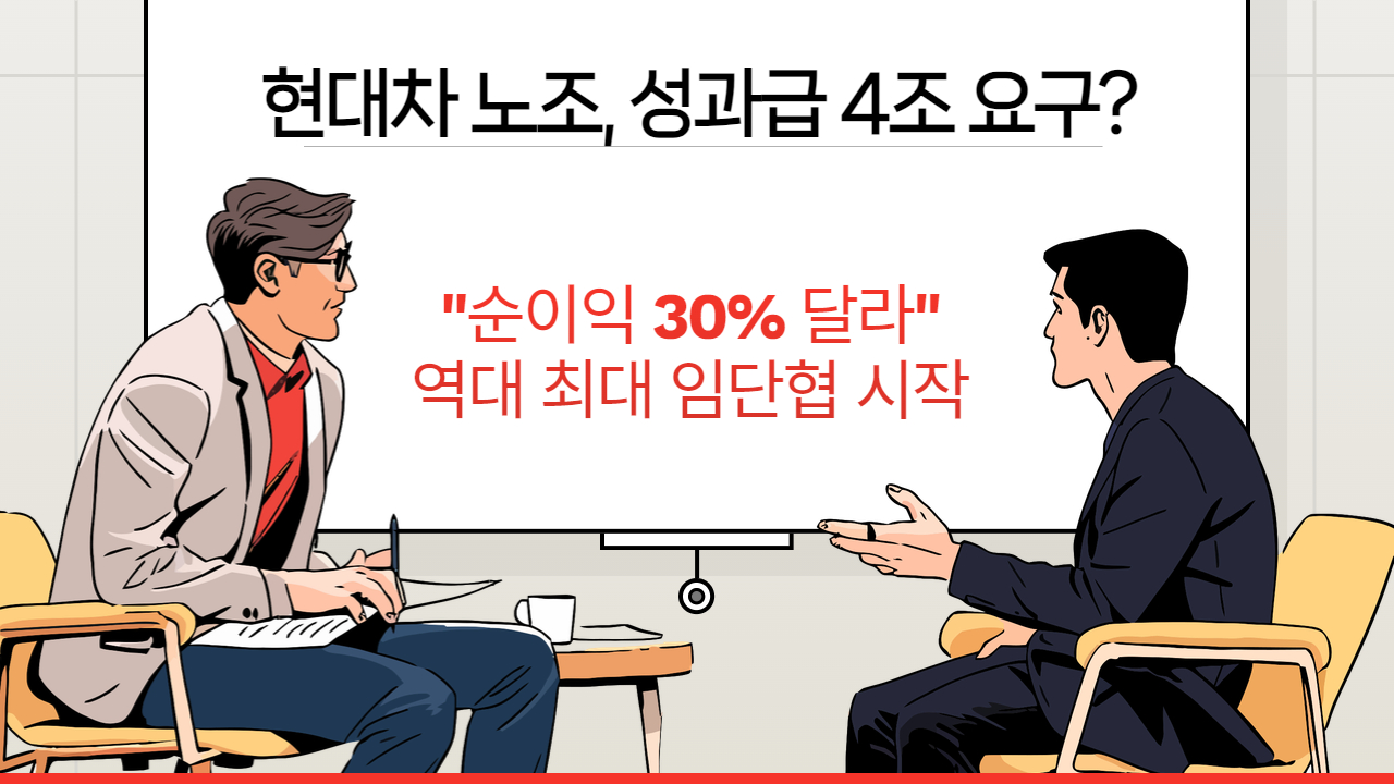 글로벌 車 업계는 긴축 .... 현대차 노조는 성과급 4조 요구