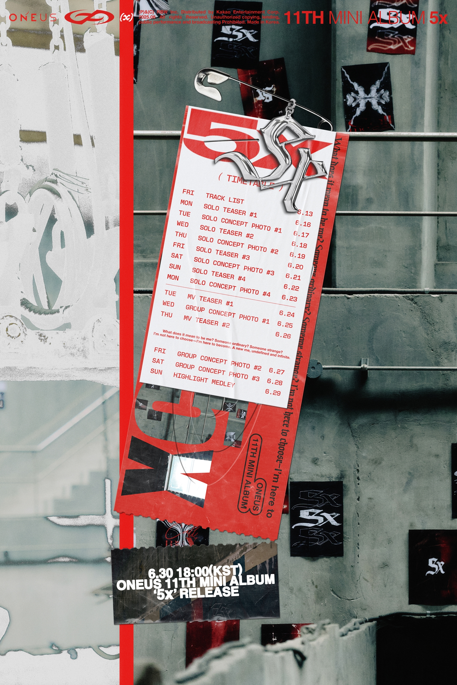 원어스, 미니 11집 스케줄러 공개…다양한 티징 콘텐츠 예고