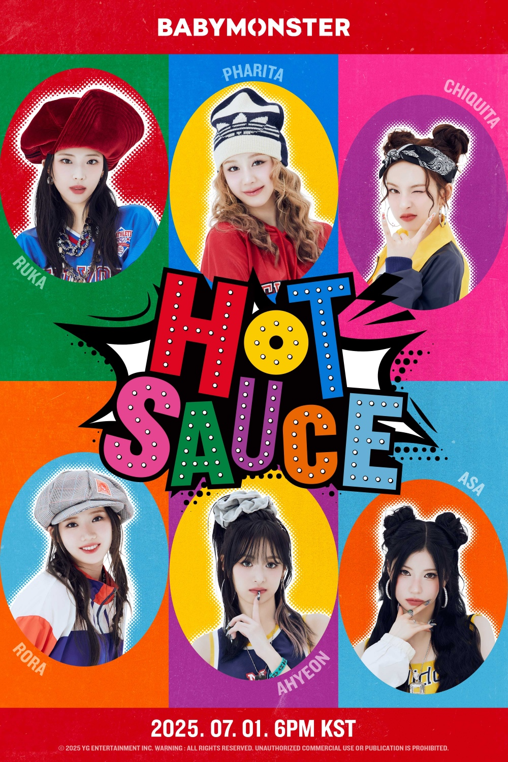 베이비몬스터, 'HOT SAUCE' 비주얼 추가 공개…레트로 감성 물씬