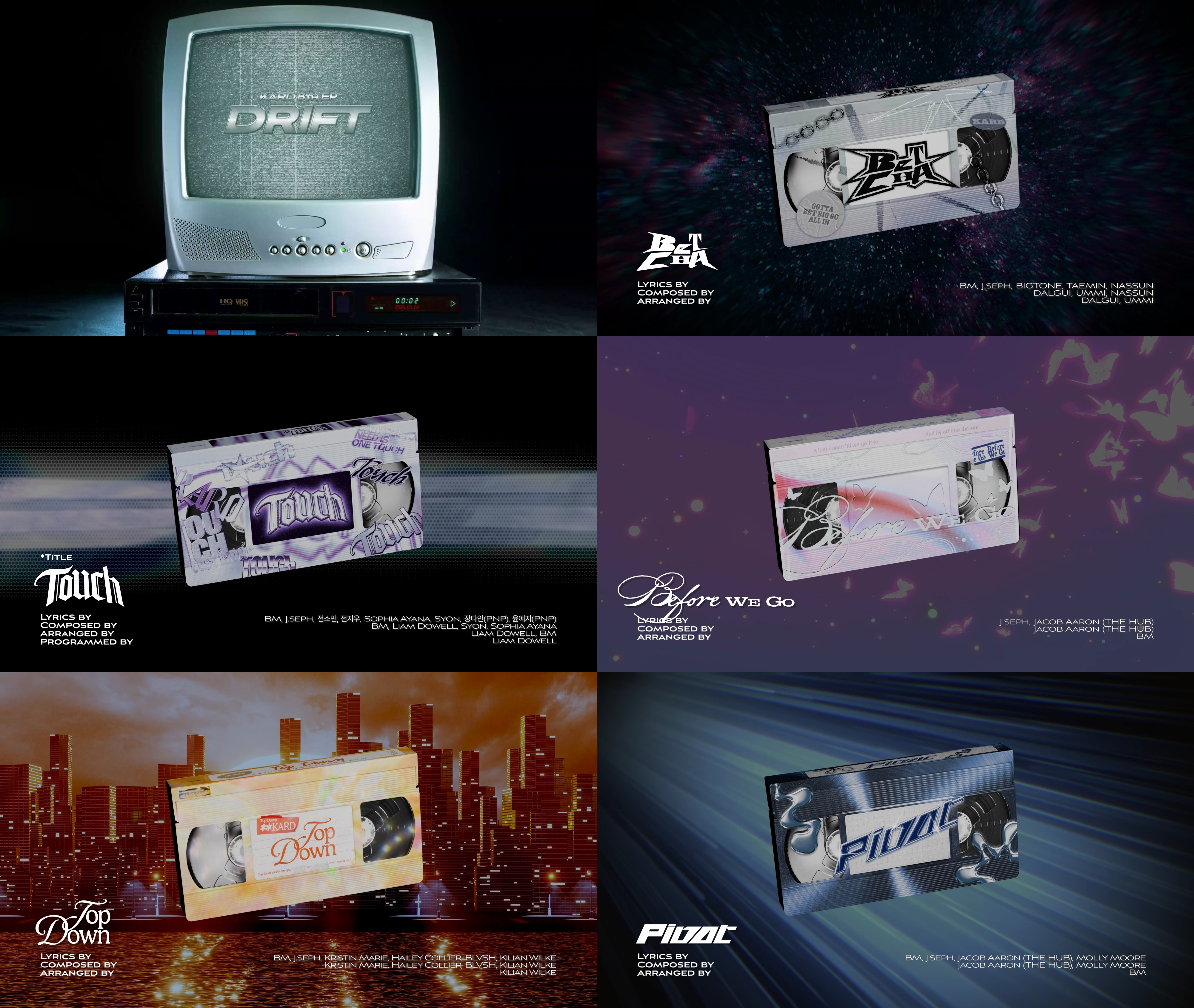 카드, 미니 8집 'DRIFT' 하이라이트 메들리 공개…비디오테이프 오브제 등장 ‘색다른 볼거리’