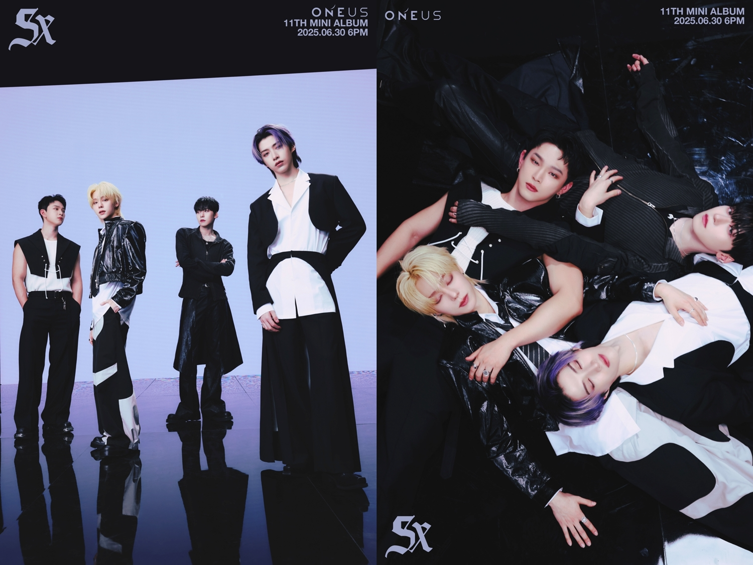 원어스, 미니 11집 '5x' 두 번째 콘셉트 포토 공개…‘시크+세련’ 블랙 앤 화이트 스타일링