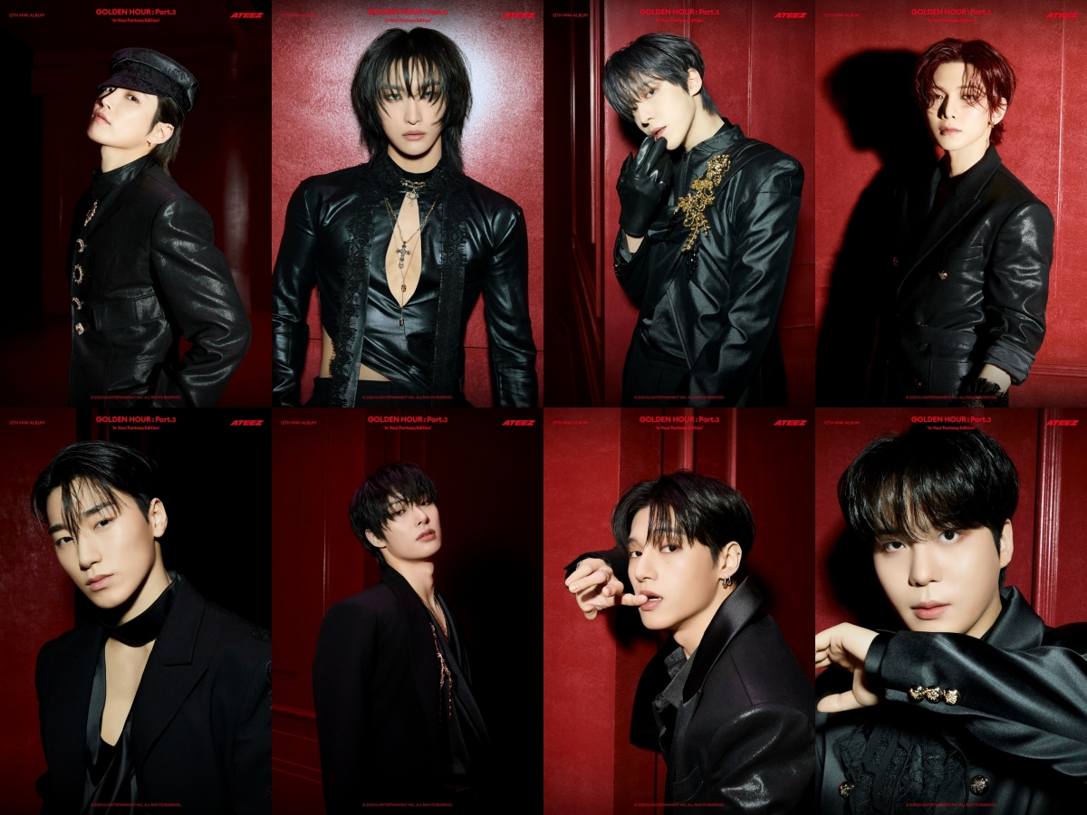 에이티즈, 미니 12집 에디션 포토 공개…멤버 전원 센터 비주얼+관능美