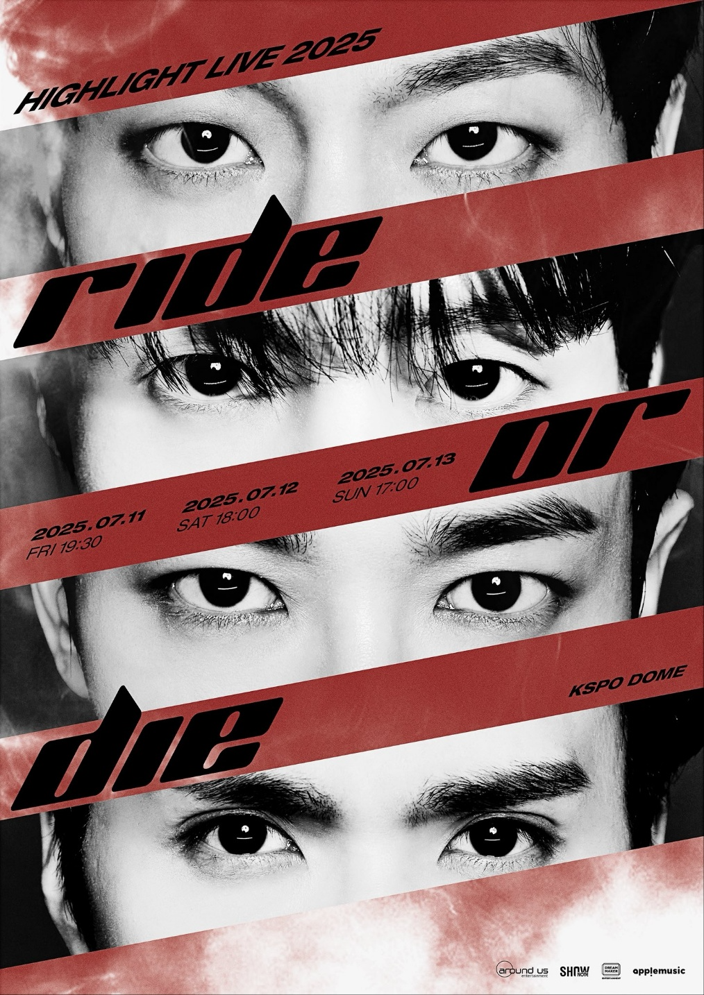 하이라이트, 오늘(11일) 단독 콘서트 ‘RIDE OR DIE’ 그랜드 오픈…아시아 7개 도시 투어 시작