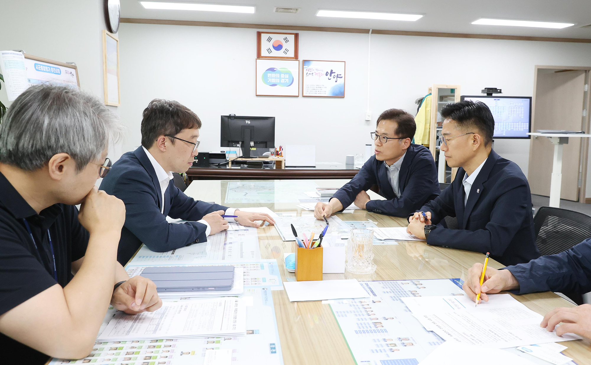 안양시와경기도 신규 철도 추진 관계자 면담.