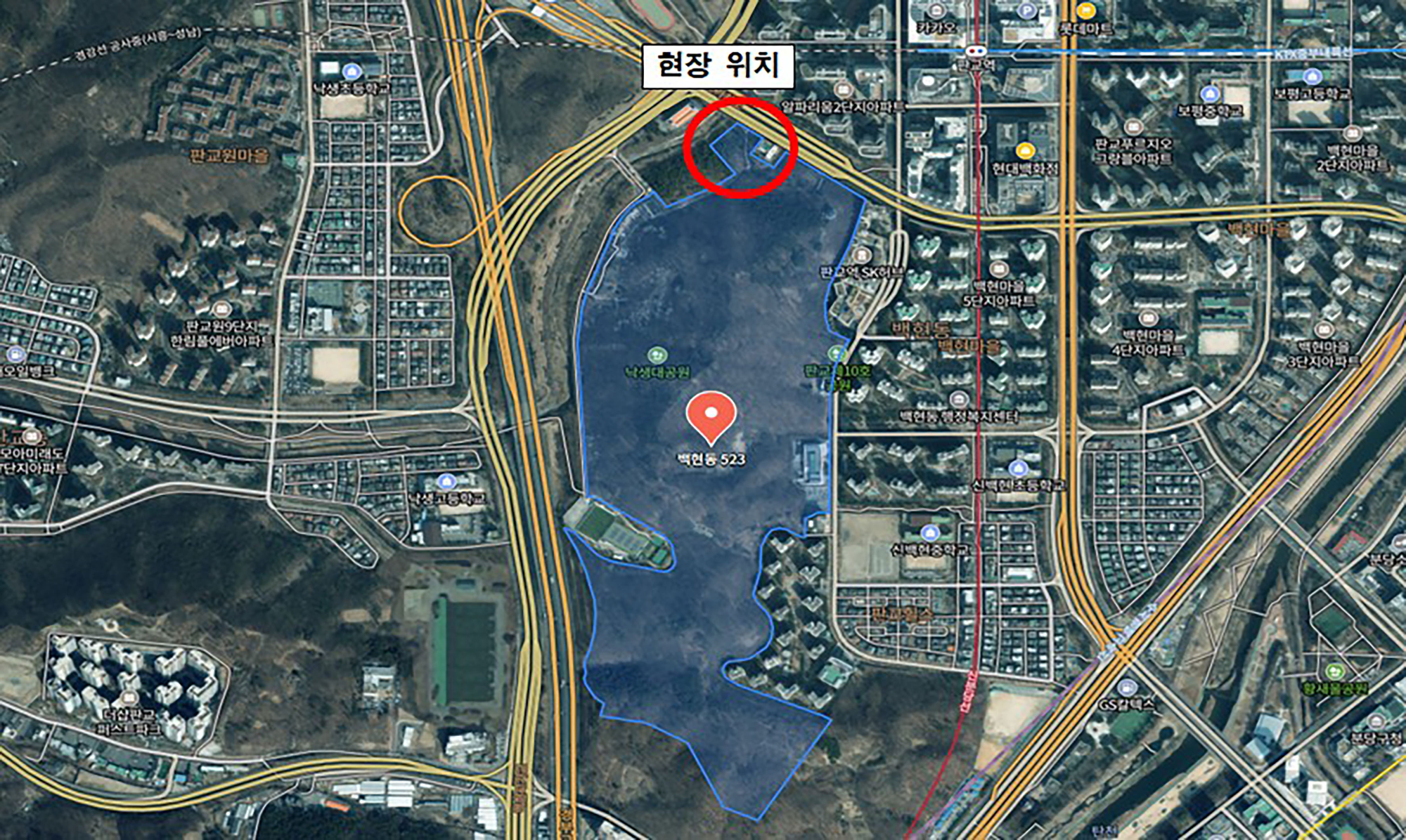 테니스장 위치도