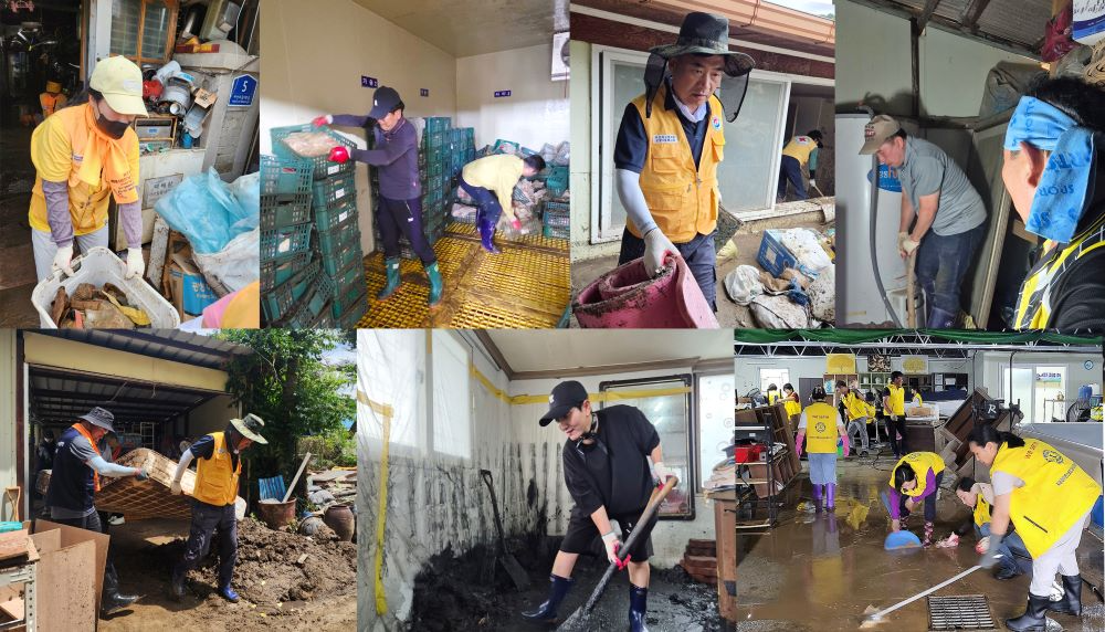 아산시의회가 집중호우 피해현장을 찾아가 적극적 복구 지원에 나섰다.(아산시의회 제공)