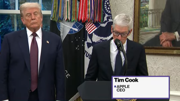 (상보) 애플, 대미 1000억$ 추가 투자...정규장 5% 급등 마감