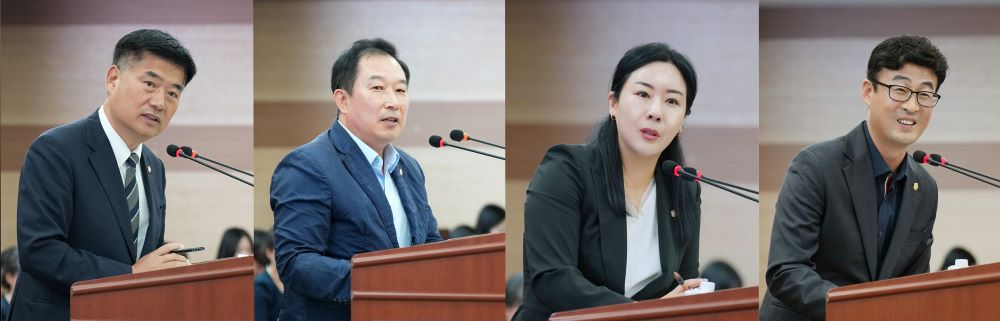 아산시의회 맹의석,천철호,김은아,안정근 의원(좌측순)