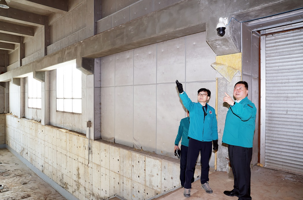 오수중계펌프장을 다목적실내체육관 과실내탁구장으로