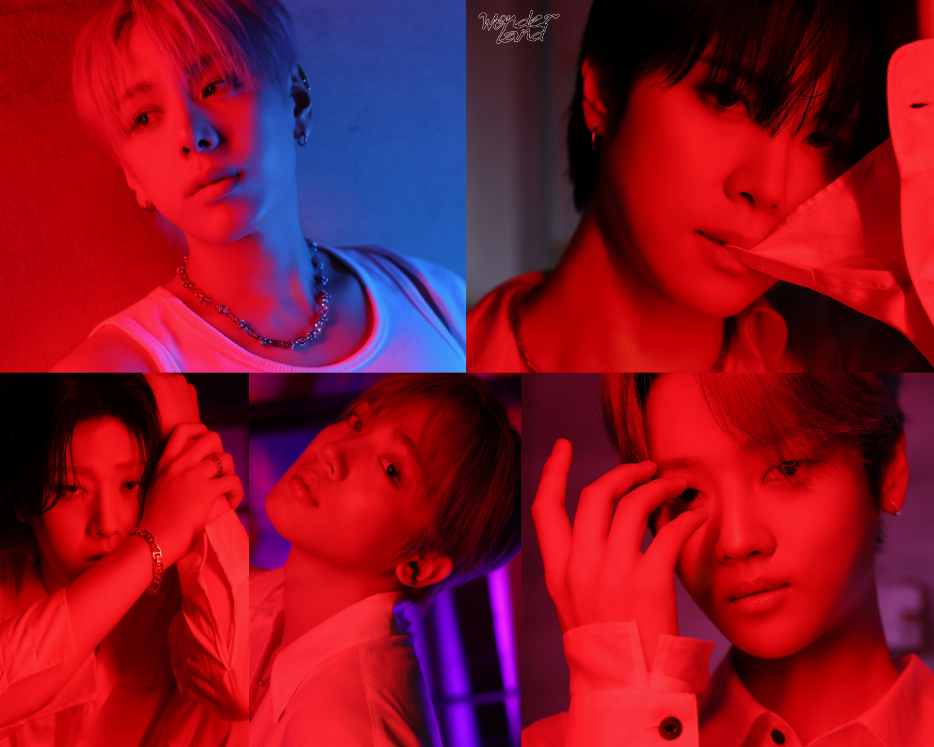 위아이, 미니 8집 'Wonderland' 콘셉트 포토 공개…'화이트↔레드' 극과 극 대비