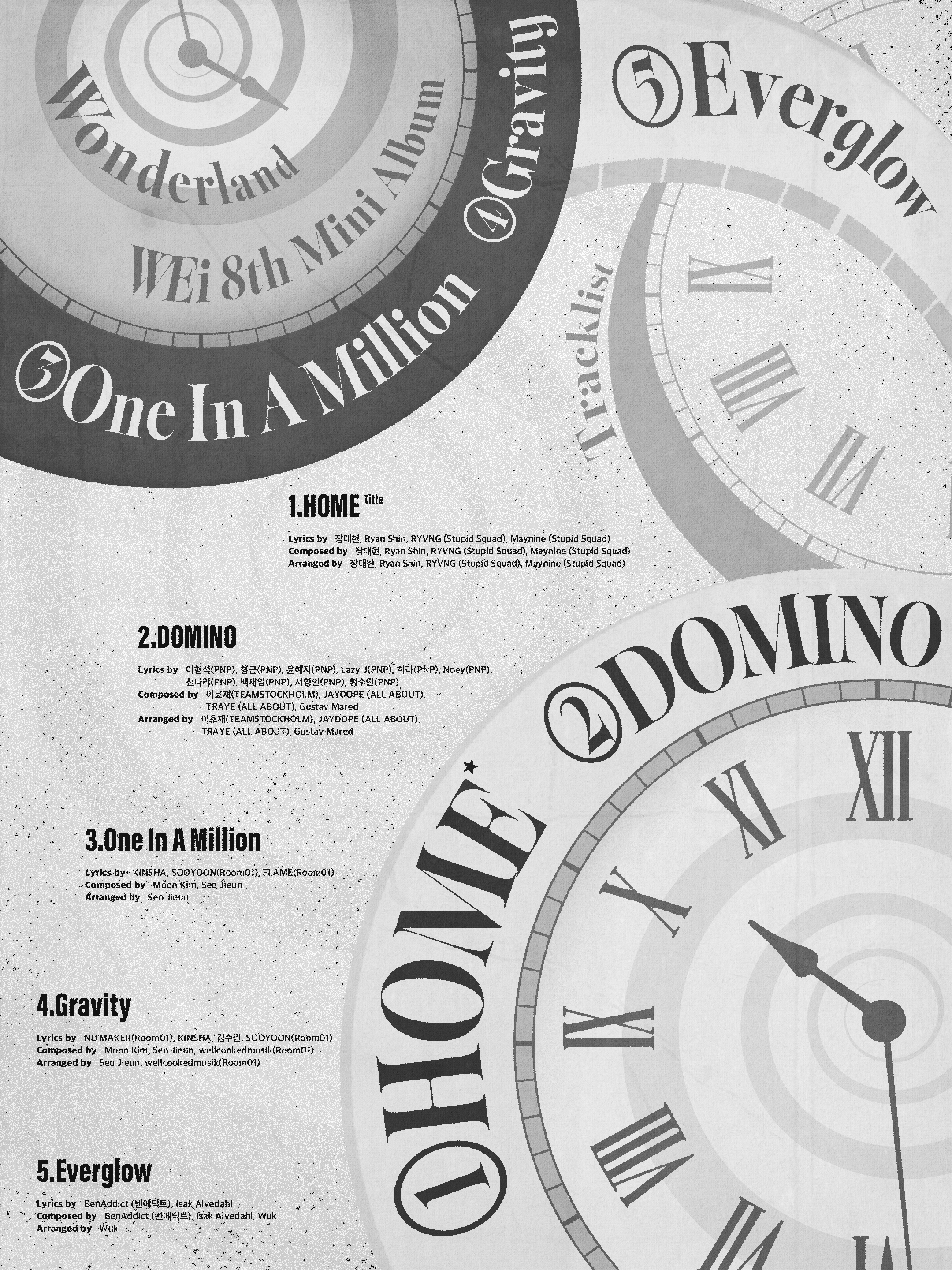 위아이, 미니 8집 'Wonderland' 트랙리스트 공개…타이틀곡은 'HOME'