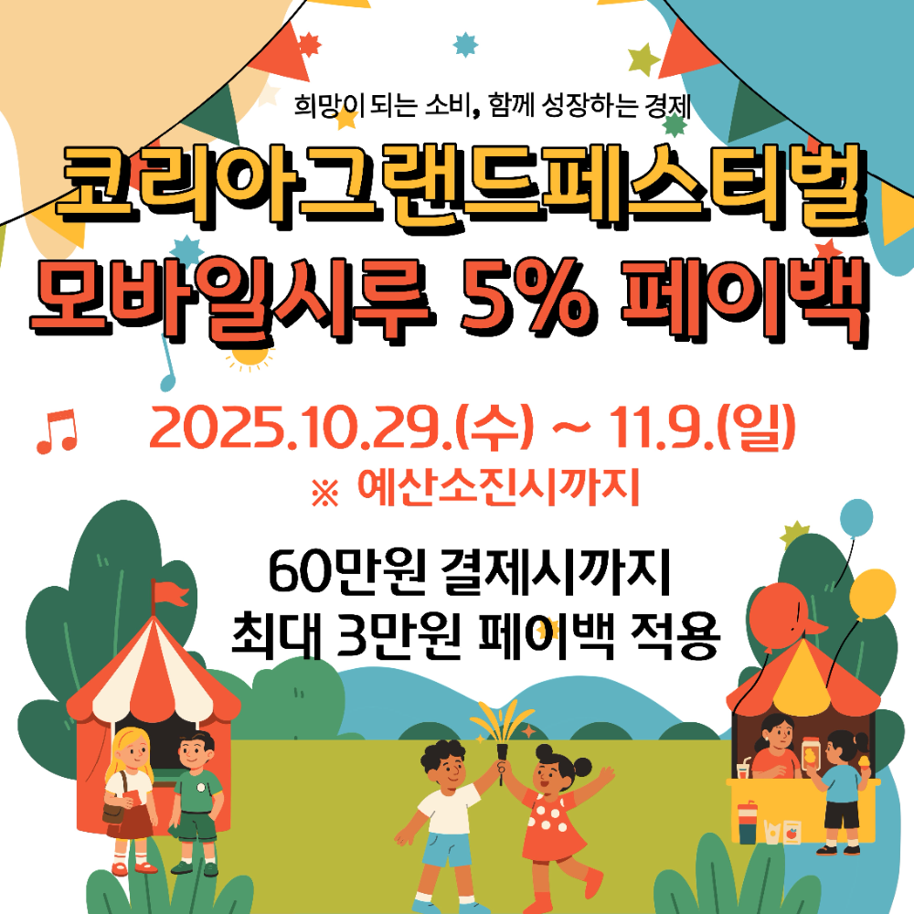 시흥시, "쓰면 돌려받는 시루!"...코리아 그랜드 페스티벌 5% 페이백 실시