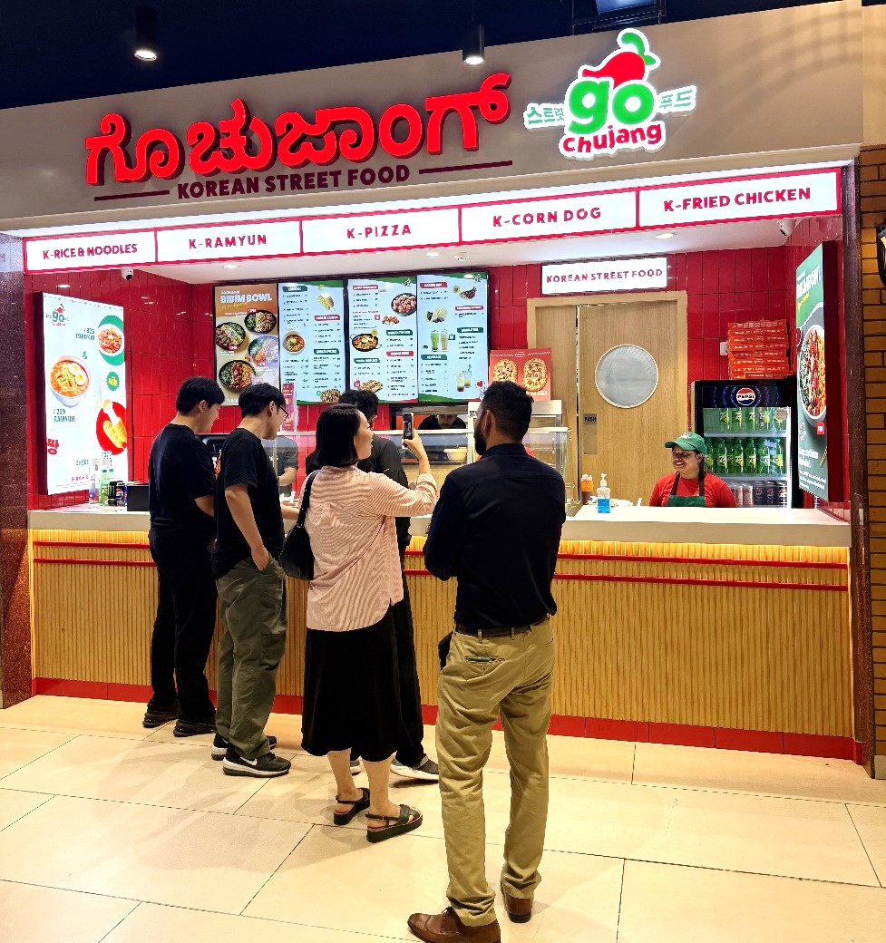 사진=고피자가 인도에 오픈한 K-푸드 브랜드 매장 전경