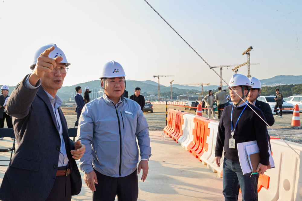 오세현 아산시장, ‘센트럴시티’ 현장 점검… 아산의 명품도시로 조성