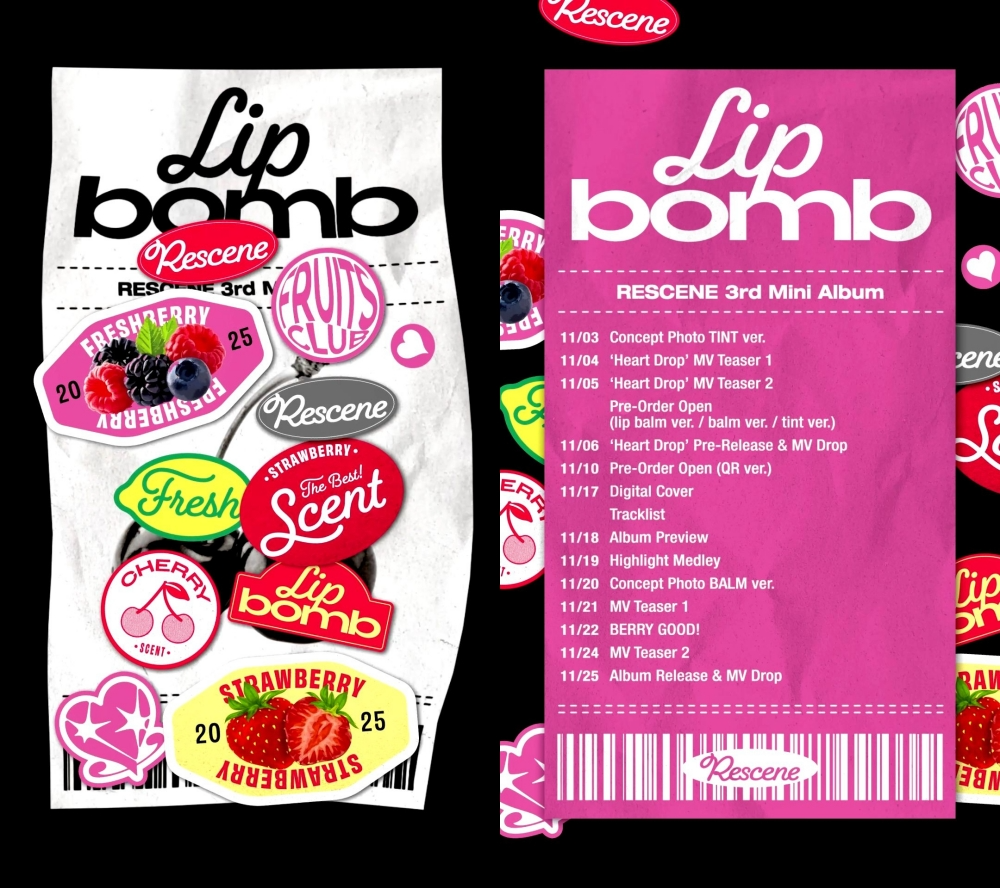 리센느, 미니 3집 ‘lip bomb’ 프로모션 스케줄러 공개…본격 컴백 카운트다운