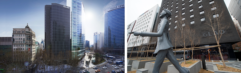 왼쪽부터 글래드 강남 코엑스센터, 글래드 여의도