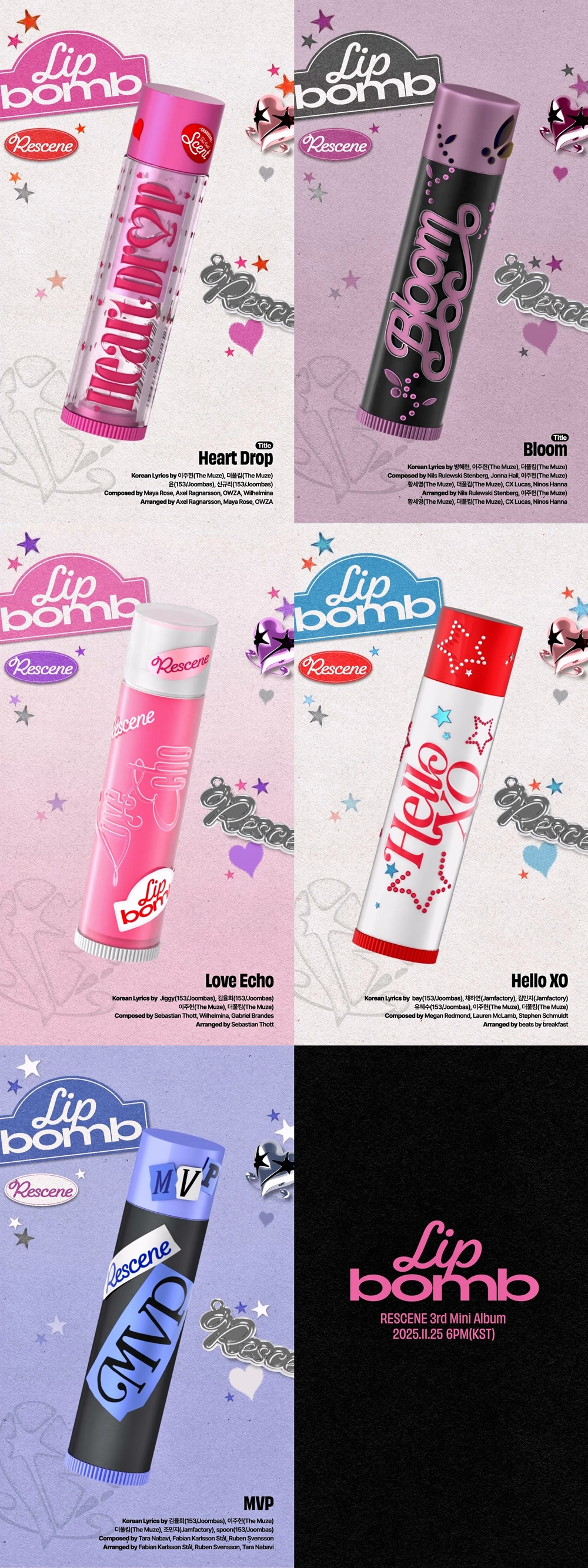 리센느, 미니 3집 ‘lip bomb’ 하이라이트 메들리 공개…더블 타이틀곡 포함 총 5곡 수록