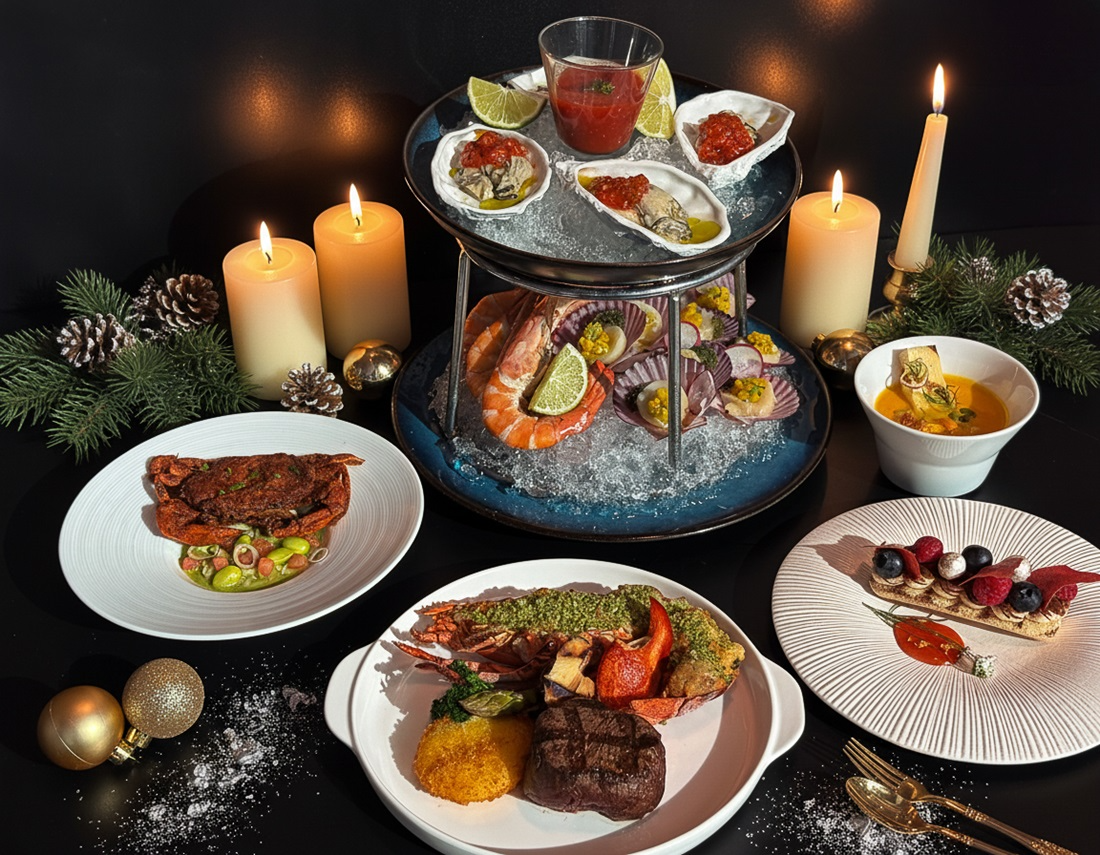 여의도 메리어트 호텔, 해산물 타워와 겨울 미식을 담은 연말 한정 코스 2종 선봬