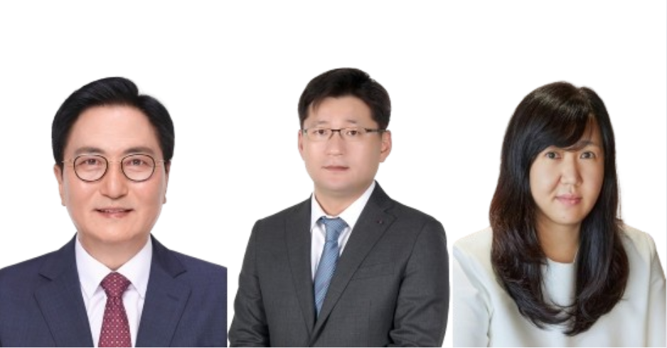 왼쪽부터 박상신 DL이앤씨 대표이사 부회장, 정인 대림 대표이사, 이정은 글래드 호텔앤리조트 대표이사 /사진=DL그룹