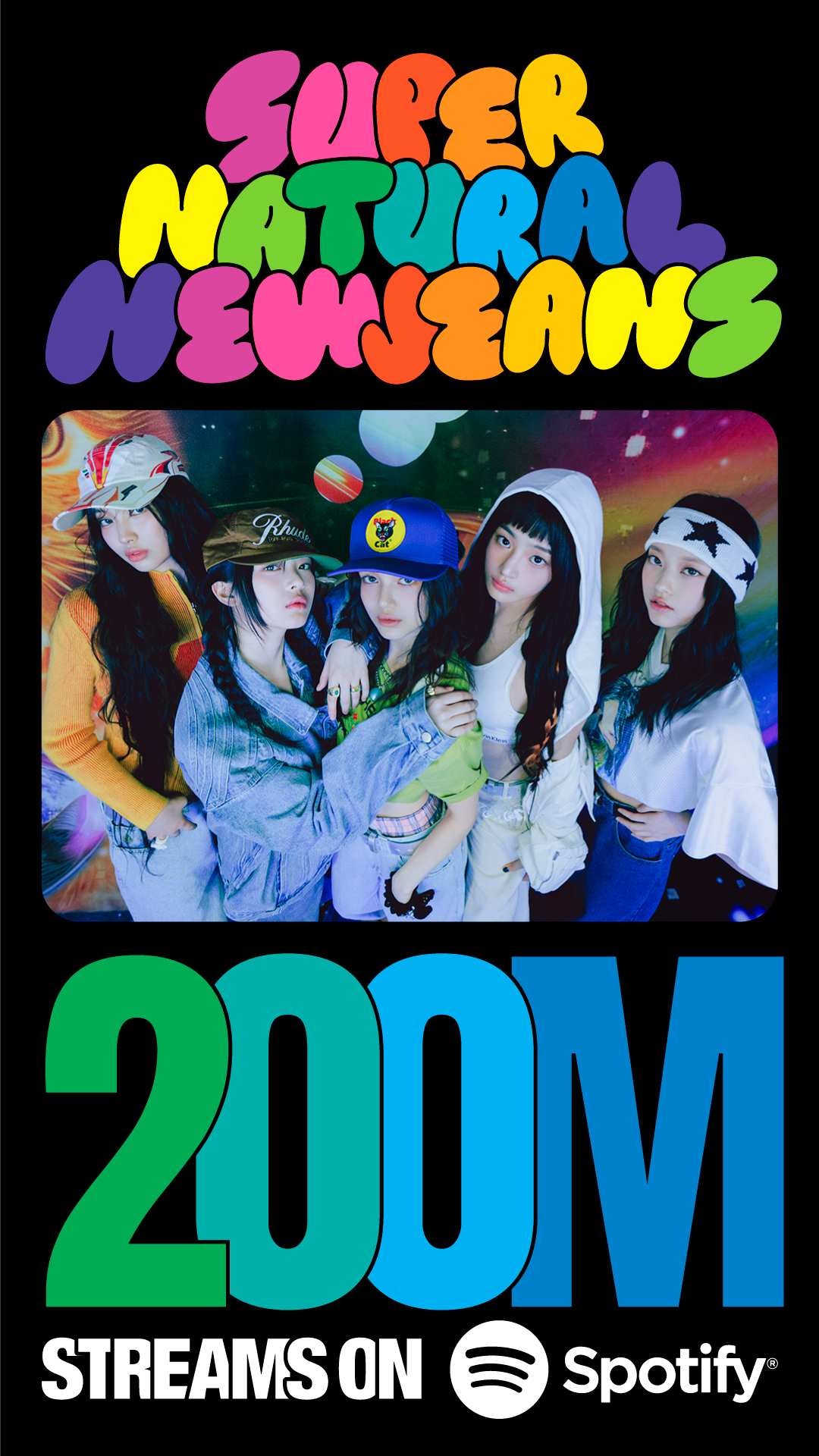 뉴진스 ‘Supernatural’, 스포티파이 2억 스트리밍 돌파…팀 통산 12번째