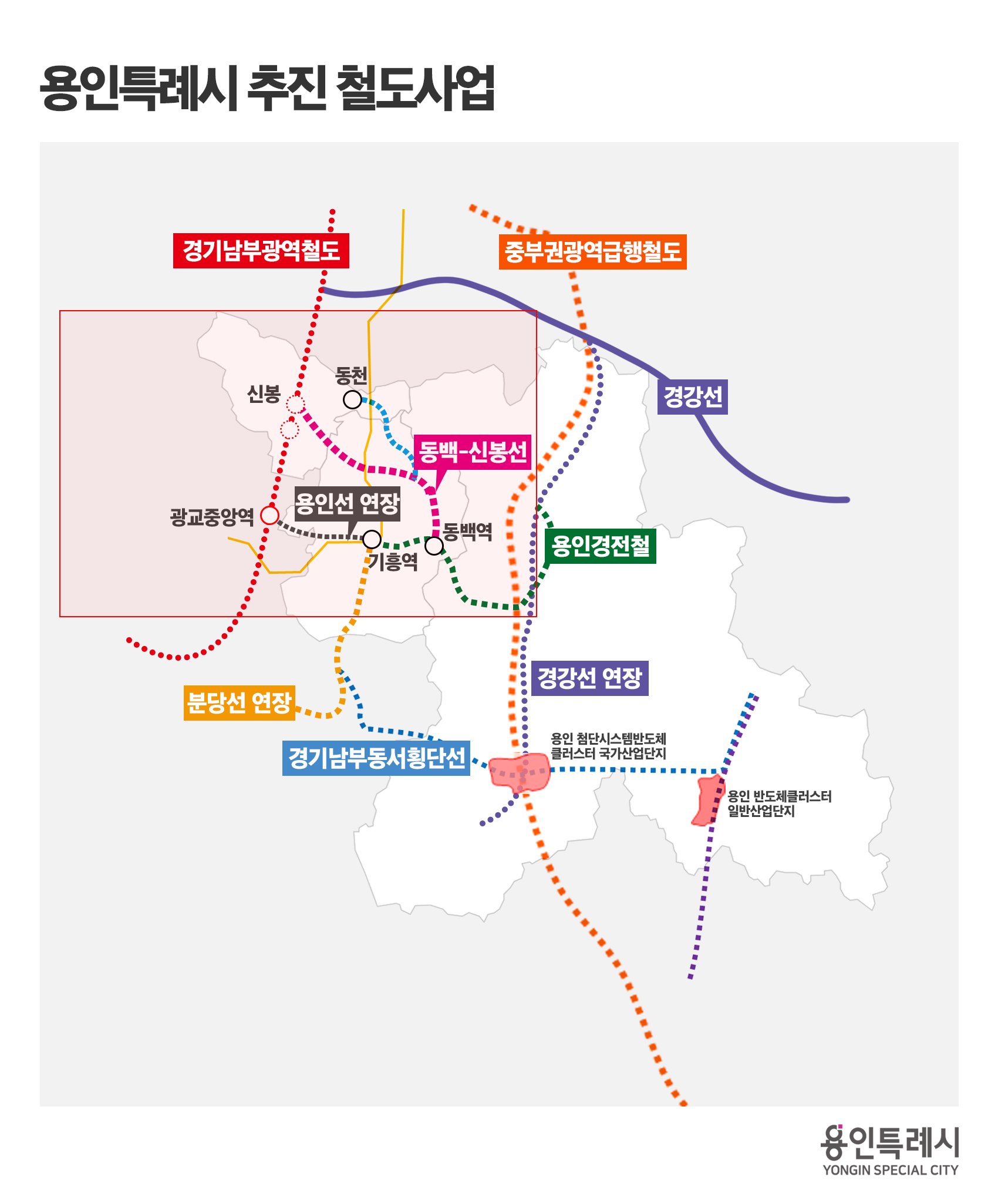 용인특례시 추진 철두사업 (용인시 제공)