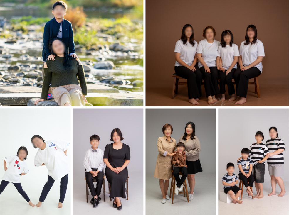 사진=지난 8월부터 9월까지 진행된 한부모가정 가족사진 촬영 지원사업 2025 ‘mom편한 가족앨범’이 큰 호응 속에 마무리됐다. 사진은 따뜻한 가족애가 담긴 공모전 참여 가족사진들