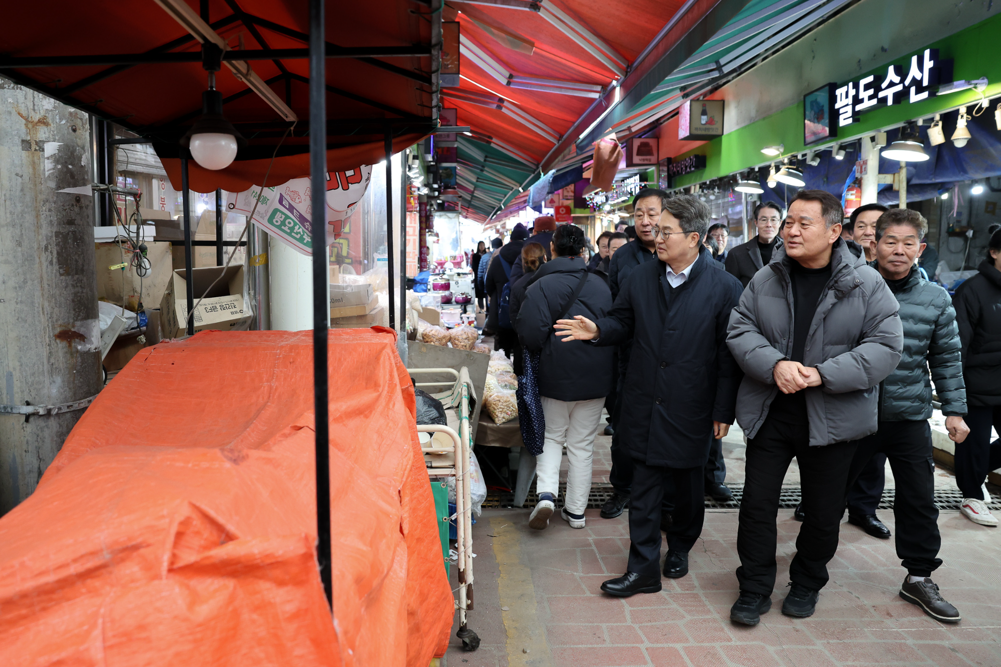 김 지사,부천 제일시장 다시 방문 피해 수습 현황 점검 (경기도 제공)