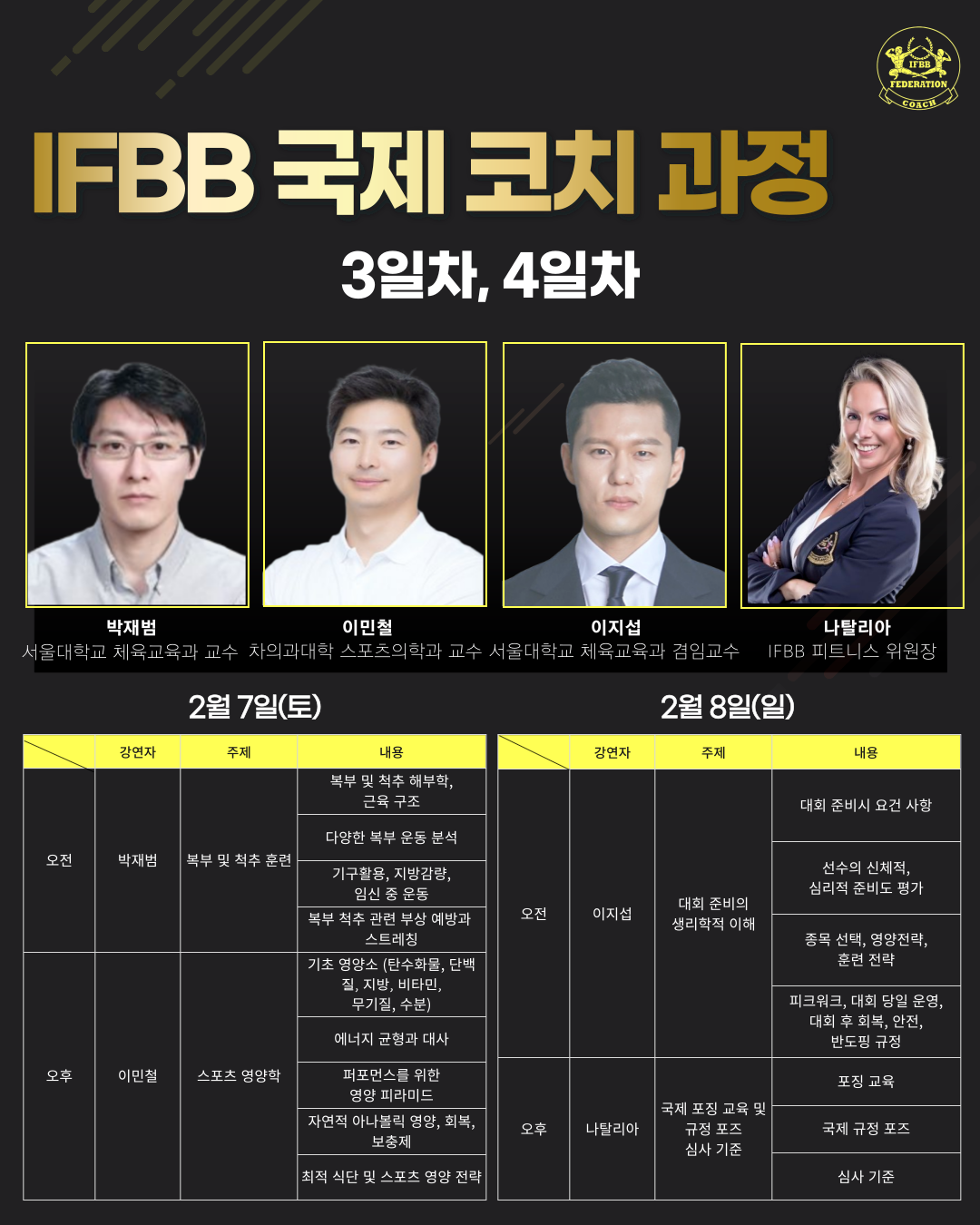 IFBB코치코리아, 헬스트레이너 IFBB 국제코치과정 정식 오픈…자격증 운영