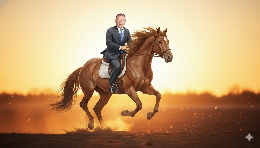 정의선 회장, 병오년 새해 말처럼 뛰었다