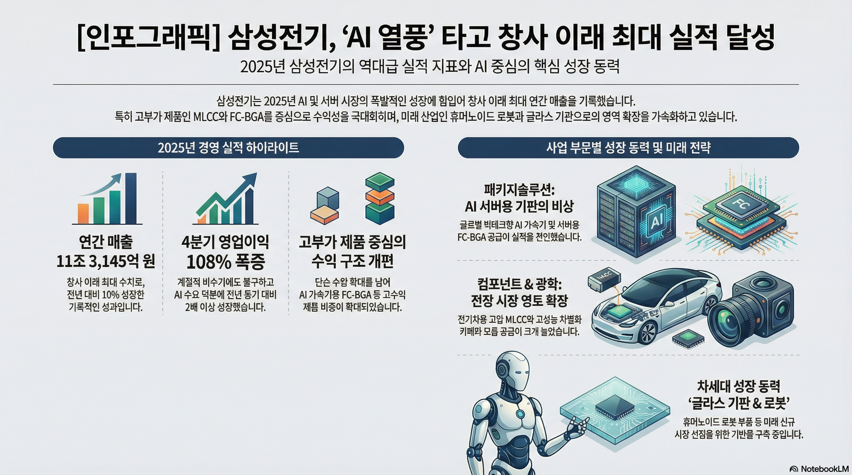 A삼성전기, AI열풍에 창사 이래 최대 매출