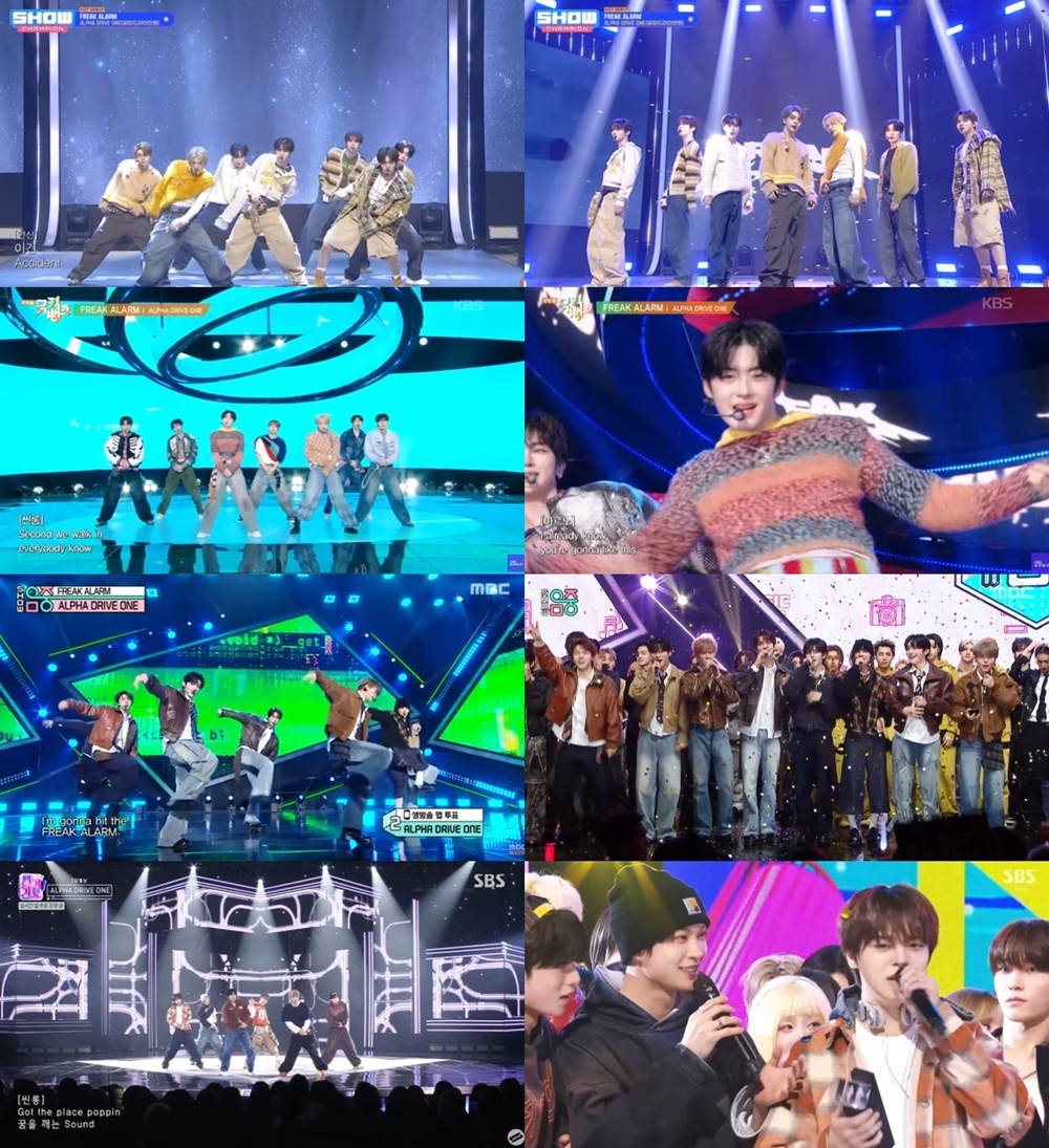 알파드라이브원, 데뷔 2주 만에 지상파 3사 음악방송 1위 올킬…글로벌 인기 ‘고속 질주’