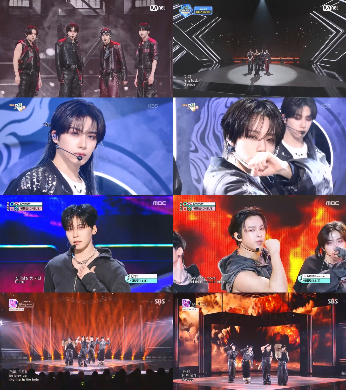 원어스, 신곡 'Grenade' 첫 주 음악방송 활동 성료…‘강렬+파워풀’ 폭발적 에너지