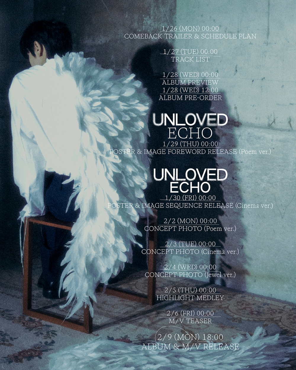 양요섭, 내달 9일 미니 3집 ‘Unloved Echo’ 발매…4년 5개월 만에 솔로 컴백