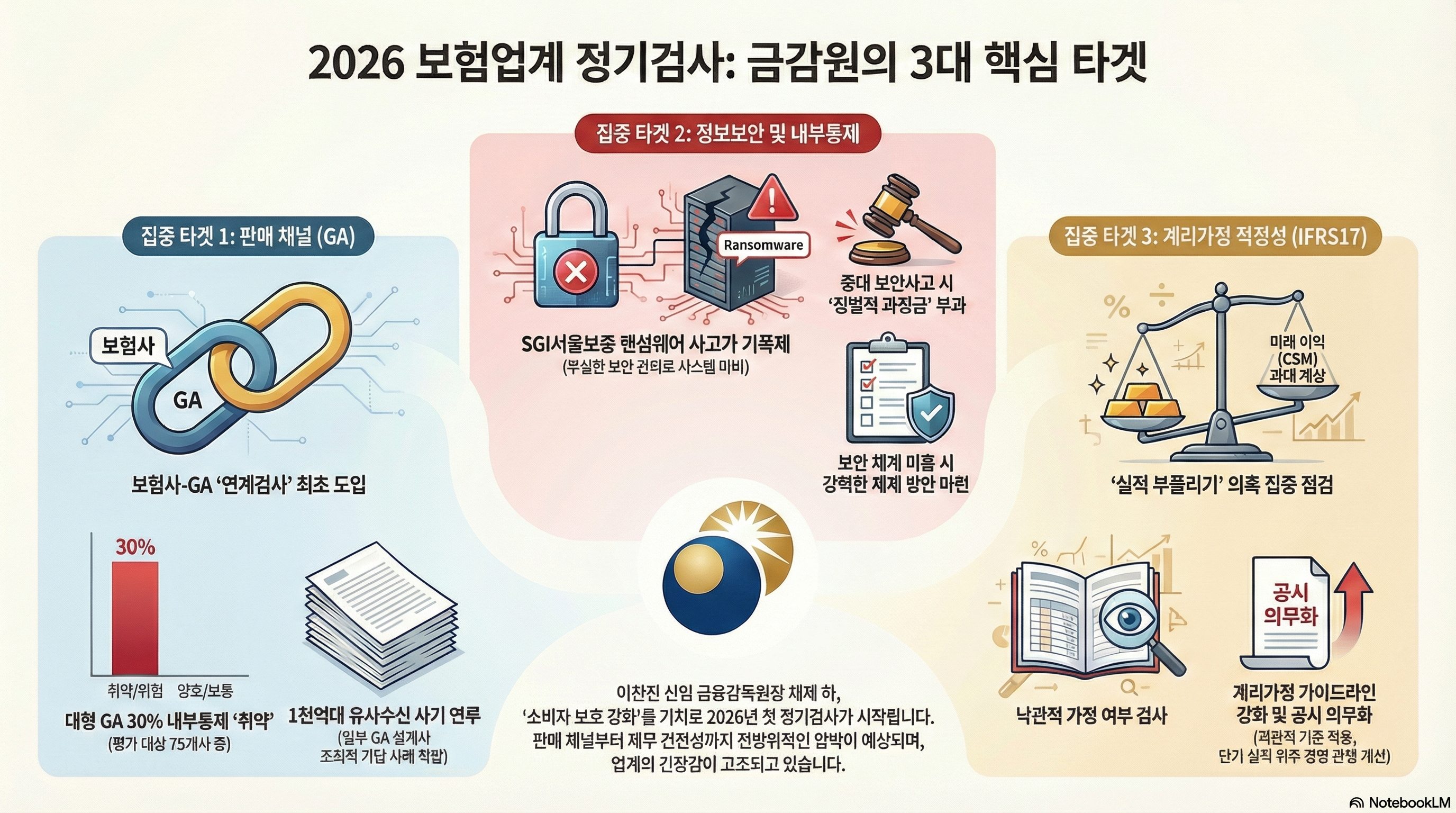 이찬진 체제 첫 정기검사, 보험업계 ‘소비자 보호’ 칼날에 긴장