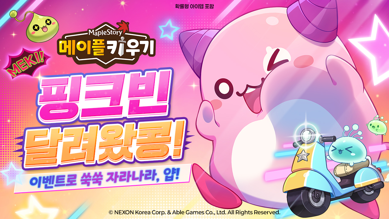 메이플 키우기, 신규 보스 레이드 '핑크빈' 업데이트 - 뉴스 썸네일 이미지