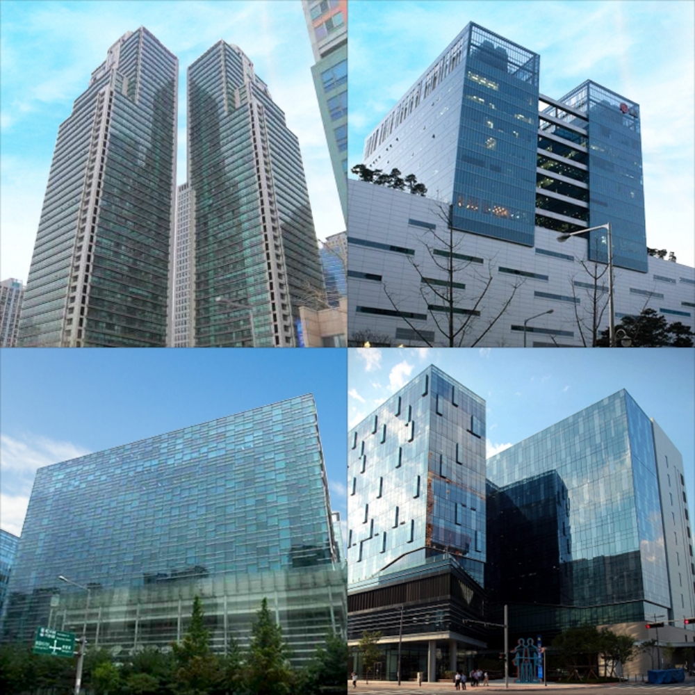 (왼쪽 위부터 시계방향)도곡 서울(DG), 가산 서울(GS), 상암1 서울(SA1),상암2 서울(SA2)(사진=KINX)
