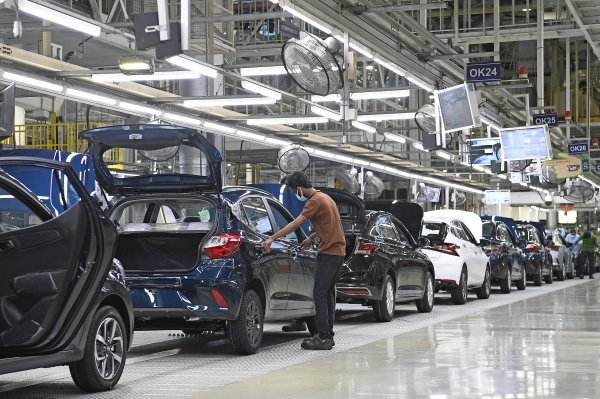 현대자동차 인도 첸나이 공장 생산라인(사진=현대차 제공)