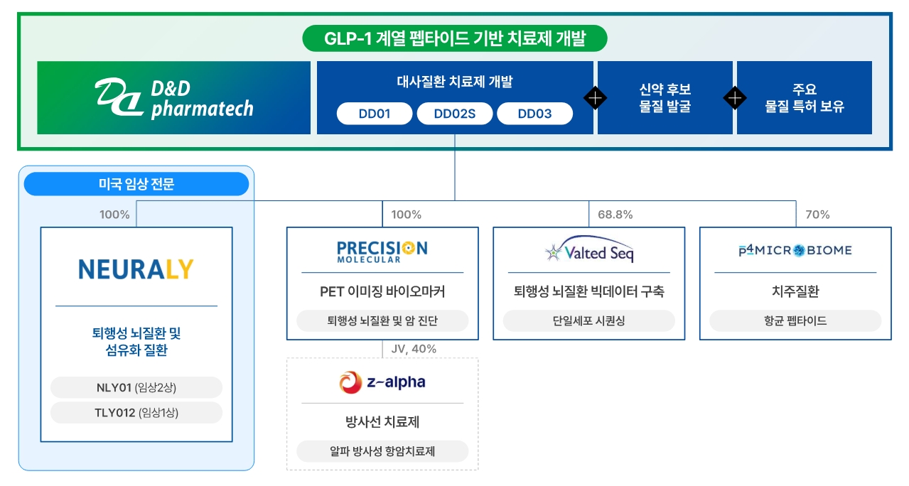 주요 신약 포트폴리오 현황(출처=디앤디파마텍 IR자료)