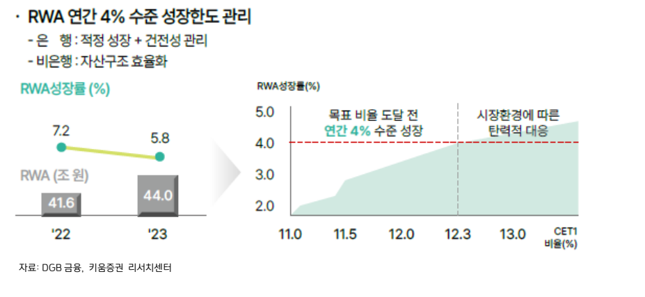 RWA 관리방안(자료=DGB금융, 키움증권)